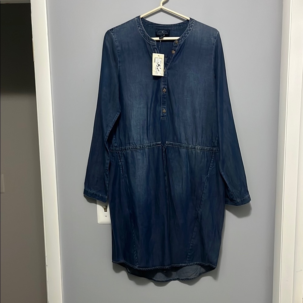 NWT Lucky Brand Blue Denim Tunic Dress - Picture 1 of 9